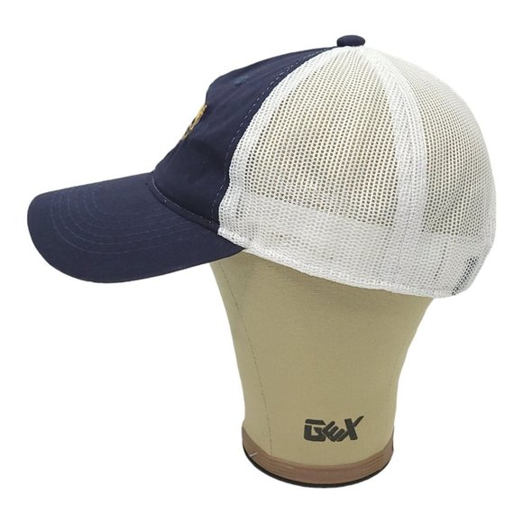 Outdoor Cap Hawkeye Mesh Strapback Cap Trucker Baseball Hat Bird Blue White - Picture 8 of 13